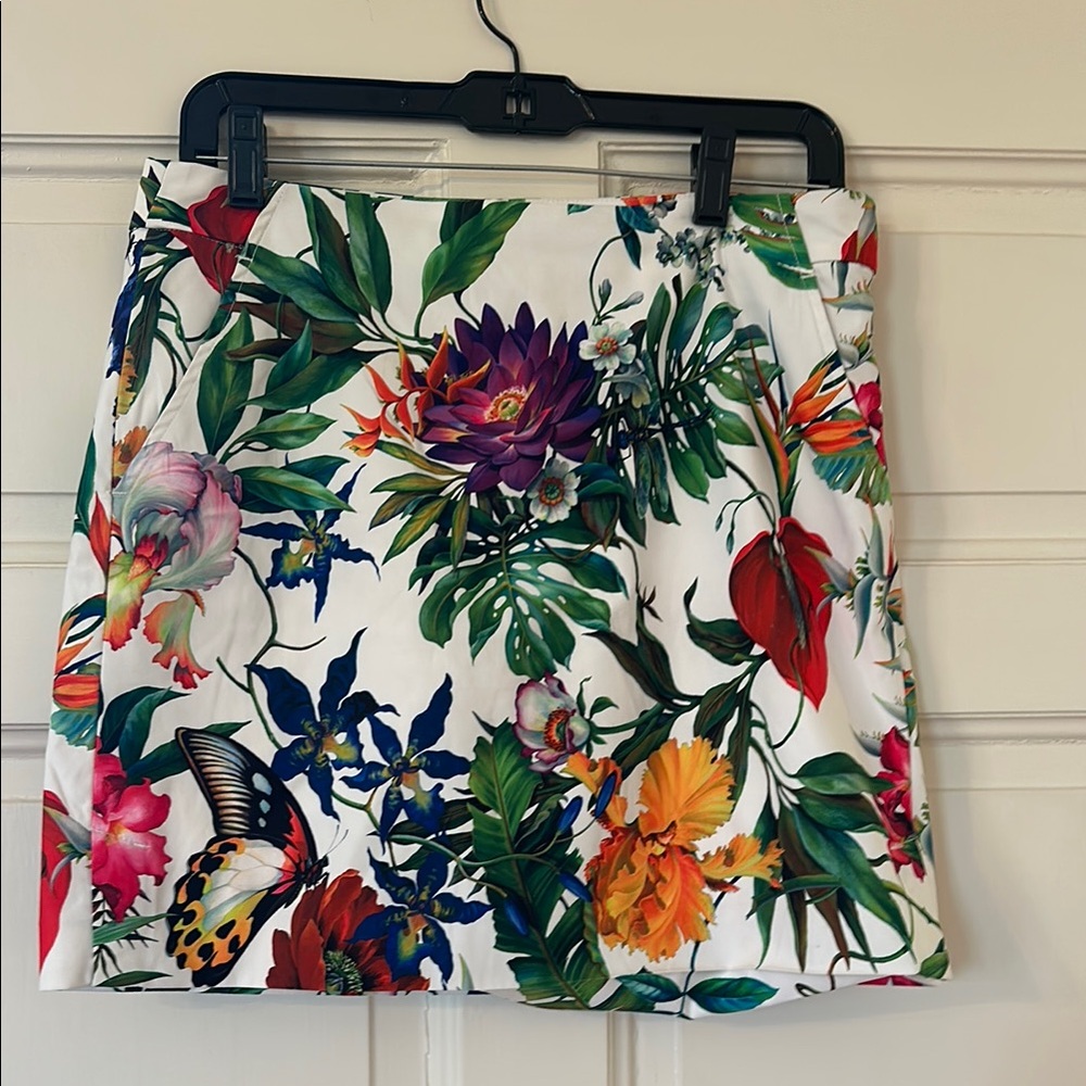 Purple and Orange A-Line Mini Skirt Resort Wear